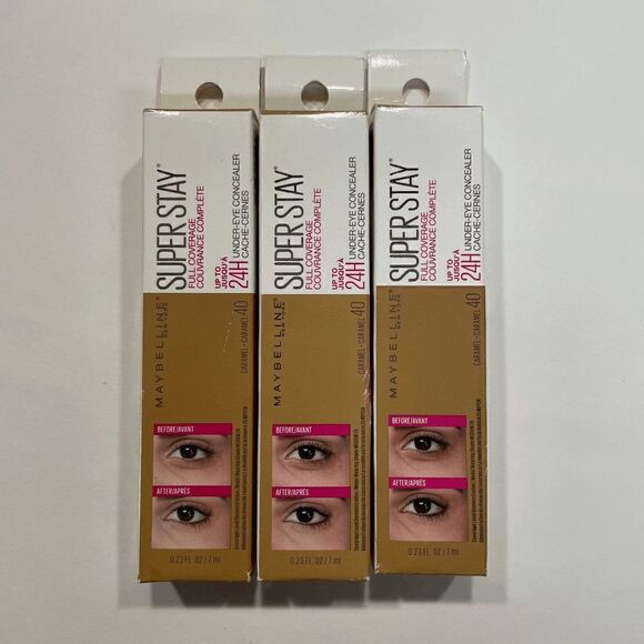 Maybelline Super Stay Full Coverage Under-Eye Concealer in Caramel Lot of 3 - Picture 1 of 1